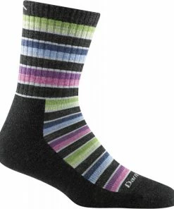 Women's Decade Stripe Micro Crew Midweight With Cushion By Darn Tough ACCESSORIES