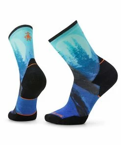 ACCESSORIES Athlete Edition Run Raven Print Crew Socks By Smartwool