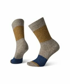 Smartwool ACCESSORIES Women's Everyday Color Block Cable Crew Socks By Darn Tough